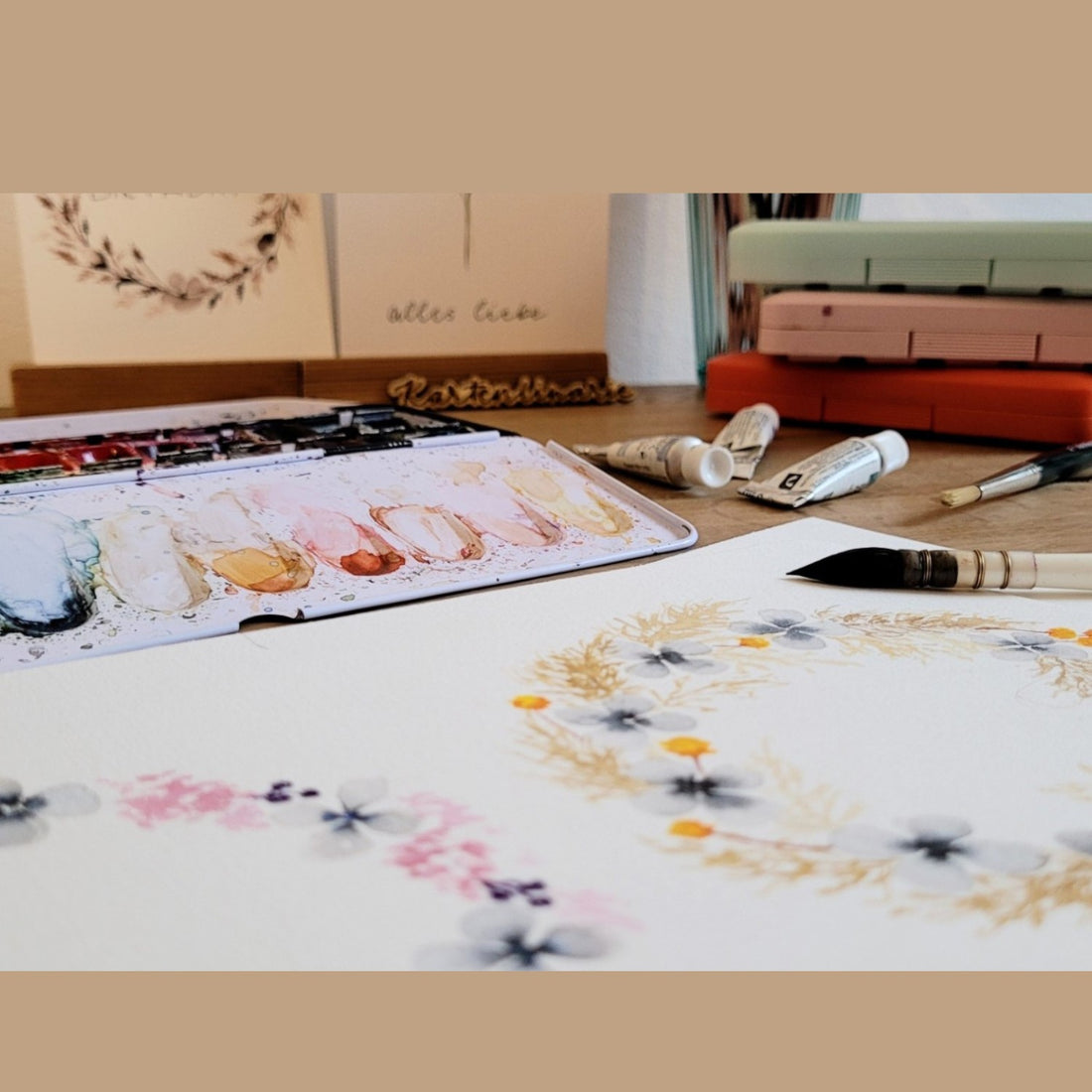 Kartenliebe von Lina: Exklusive Kunstwerke aus der "Kartenlinarie" – Florale und Maritime Motive jetzt bei HEJ_SALT erhältlich